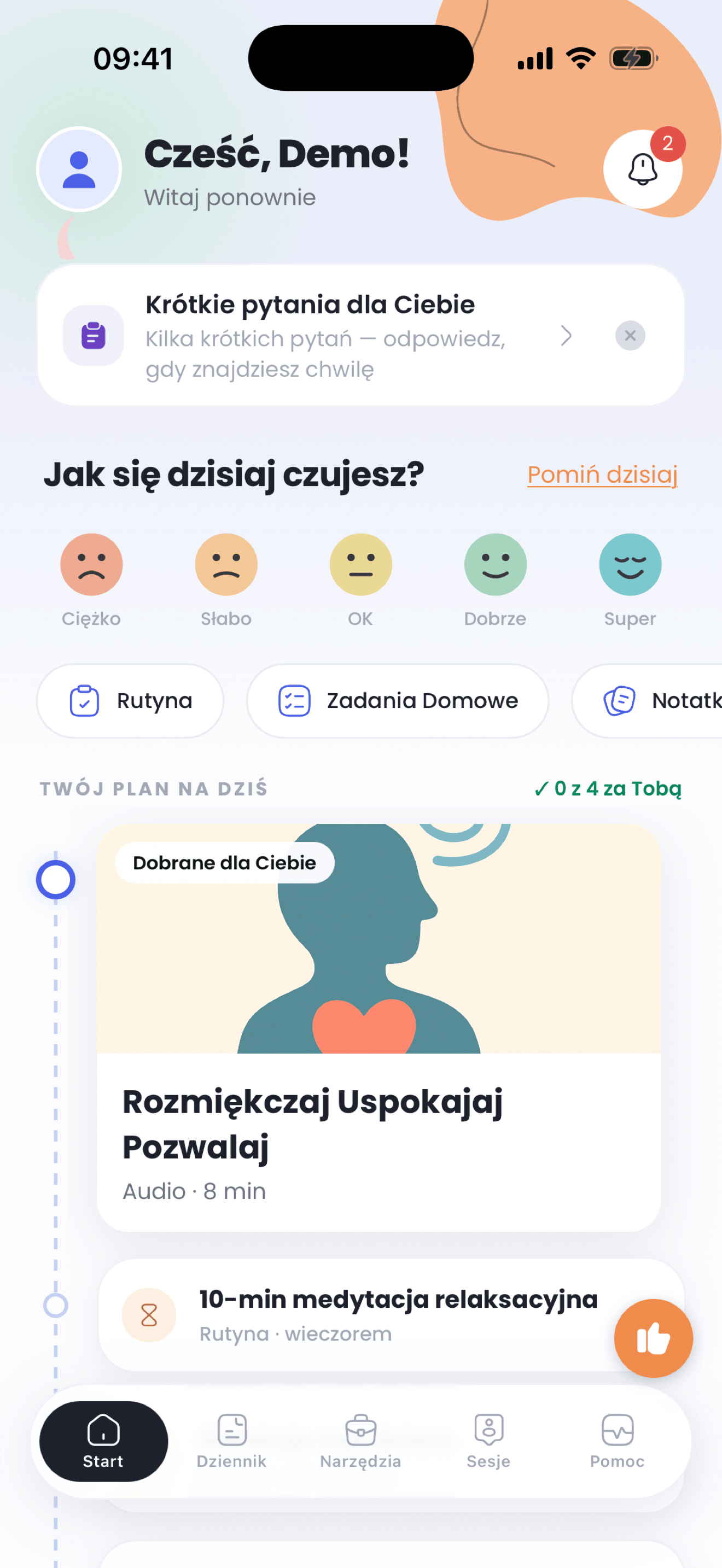 Codzienne wsparcie psychiczne w Twojej aplikacji